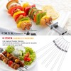 CMYK Barbecue Skewers, 6-Pack 13" Stainless Steel Grilling Skewers with
