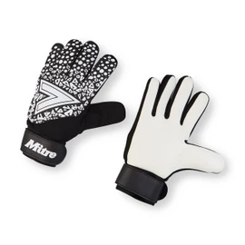 Mitre Magnetite Goalkeeper Gloves | Be Football Match Ready | Extra Comfort, Black/White, Size 8