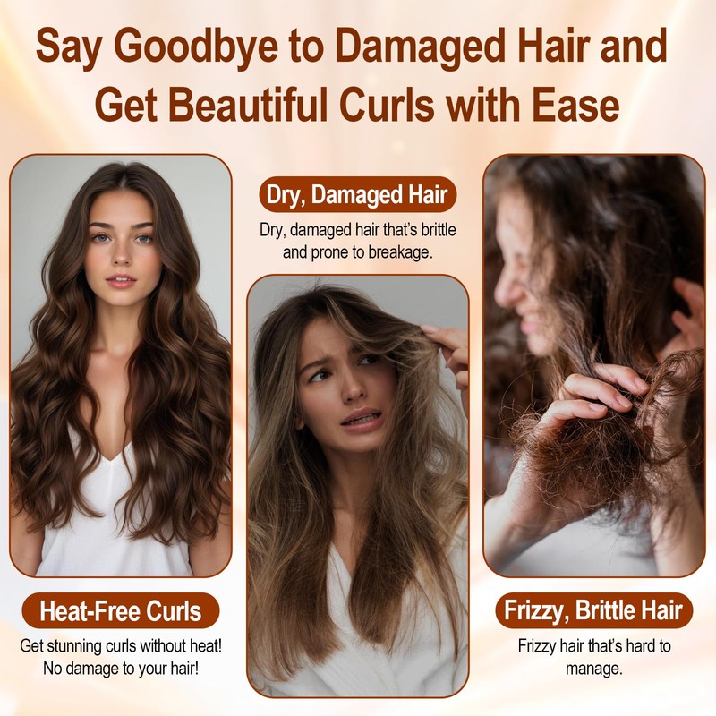 Sleepy Tie, Heatless Curls Overnight Set for Long Hair
