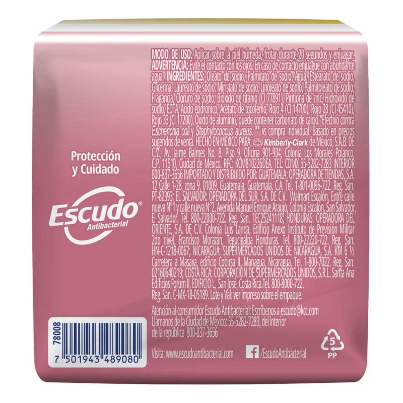 Jabones en Barra Escudo Protección Y Cuidado 110gr 3 Piezas