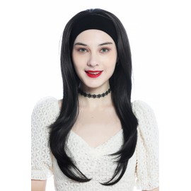 WIG ME UP - H9306-4 Wig Hairpiece Half Wig with Headband Brown Dark Brown Long Straight Hair Extension 65 cm