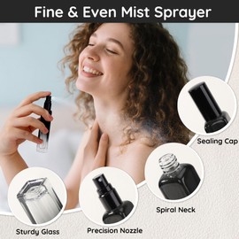 Segbeauty 0.5Oz Travel Cologne Sprayer, 3 Pack Perfume Bottle Refillable,15ml Cologne Spray,Mini Cosmetic Perfume Atomizer Empty Frangrance Contanier Atomizer Sprayer for Toilteries