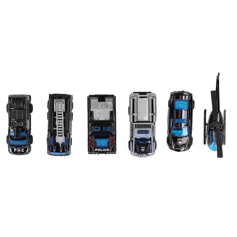 6pcs Children Alloy Car Model Kid Cute Simulated Car Helicopter
