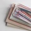 Raymay Fujii KPF9021GM Kept Pencil Case, Clear Pen Pouch, Grayish