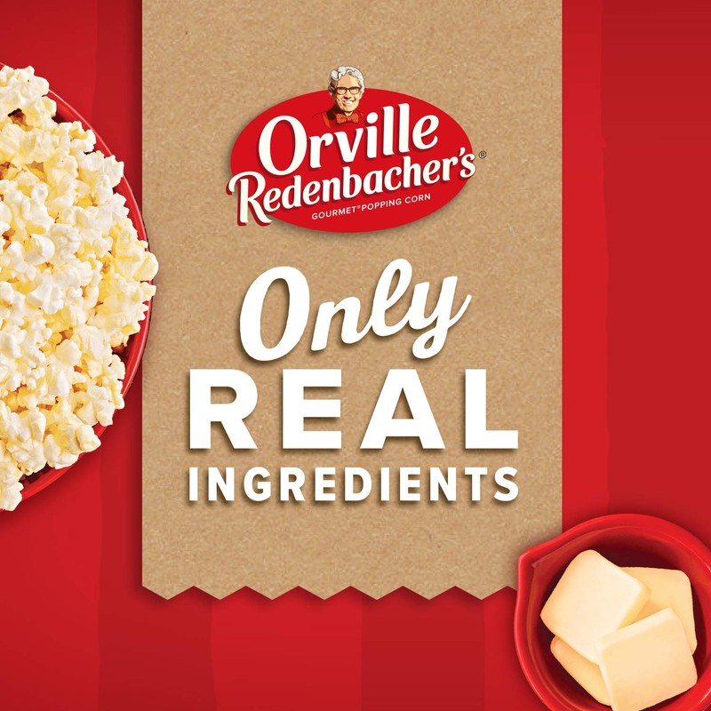 Orville Redenbacher’s Microwave Popcorn + Tub, Movie Theater Butter Flavor,