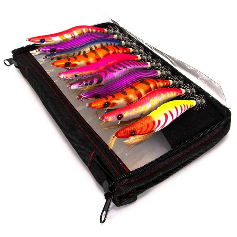 Luminous Wood Shrimp Squid Hook Lures Shrimp Bait with Squid