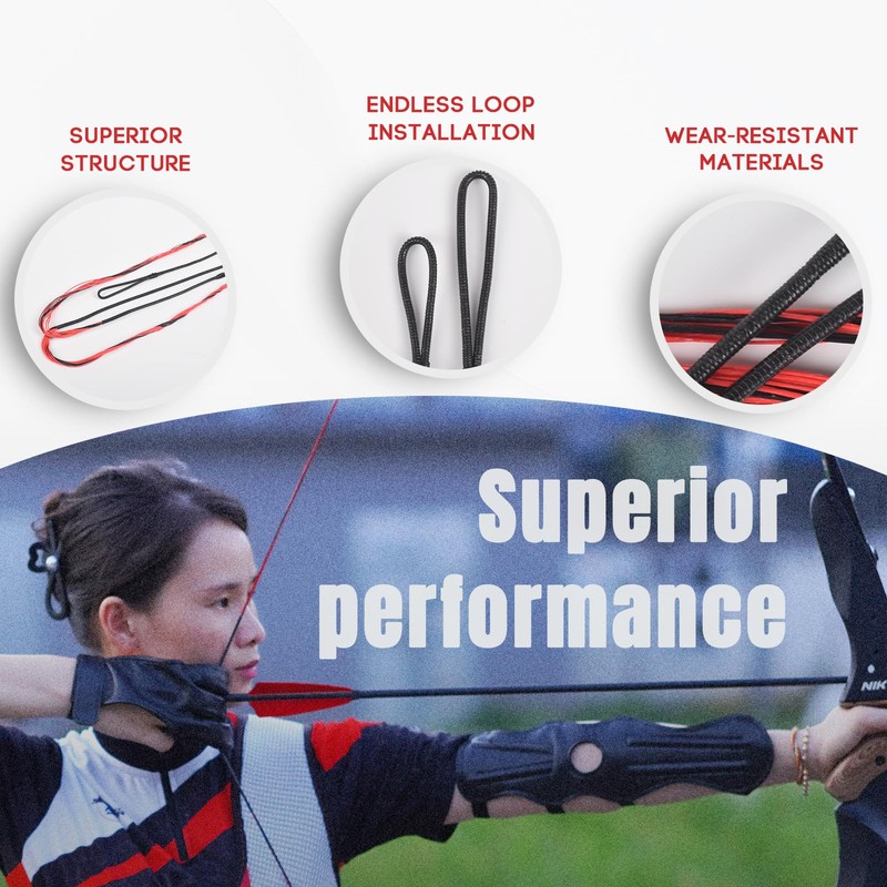 ELONG OUTDOOR Archery Recurve Bow String for Recurve Long Bows,