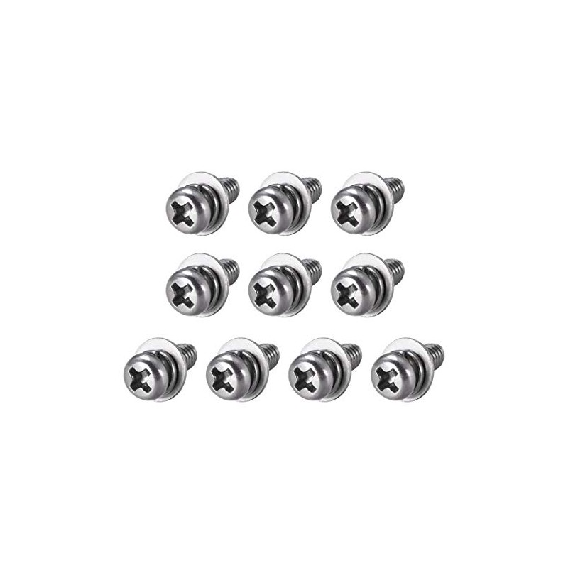 sourcing map M4 x 8mm Stainless Steel Phillips Pan Head