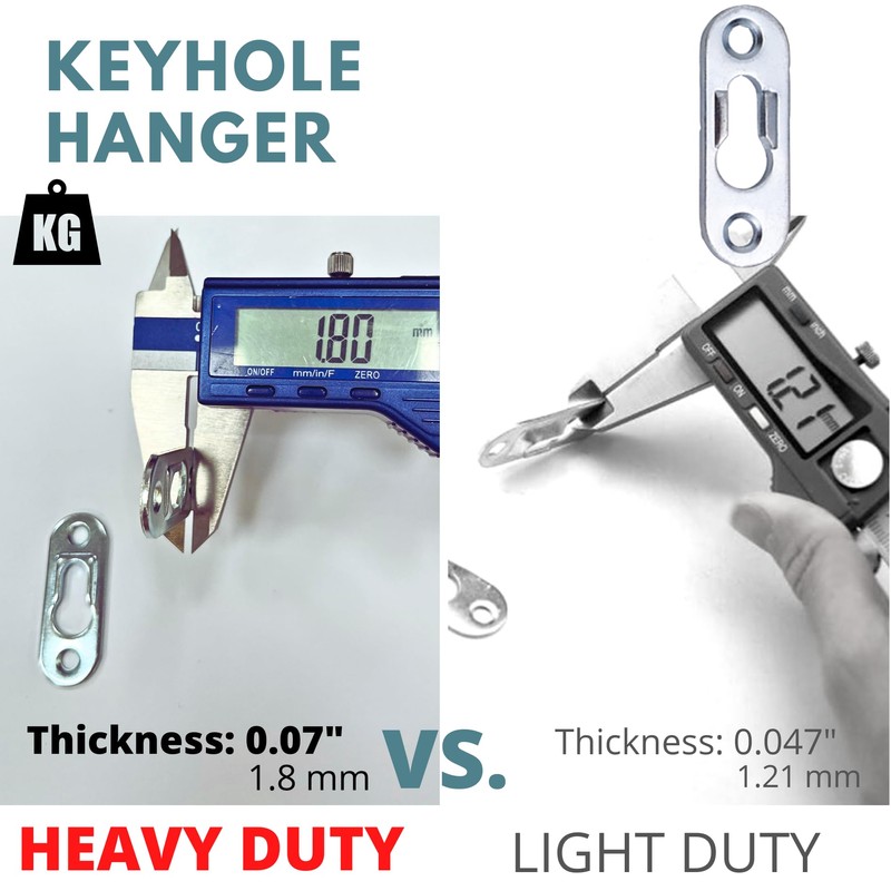 HOWTOOL Heavy Duty Keyhole Hanger with Phillips Screws & Anchors,