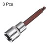 sourcing map 3pcs 6mm Ball End Hex Bit Socket 1/2"