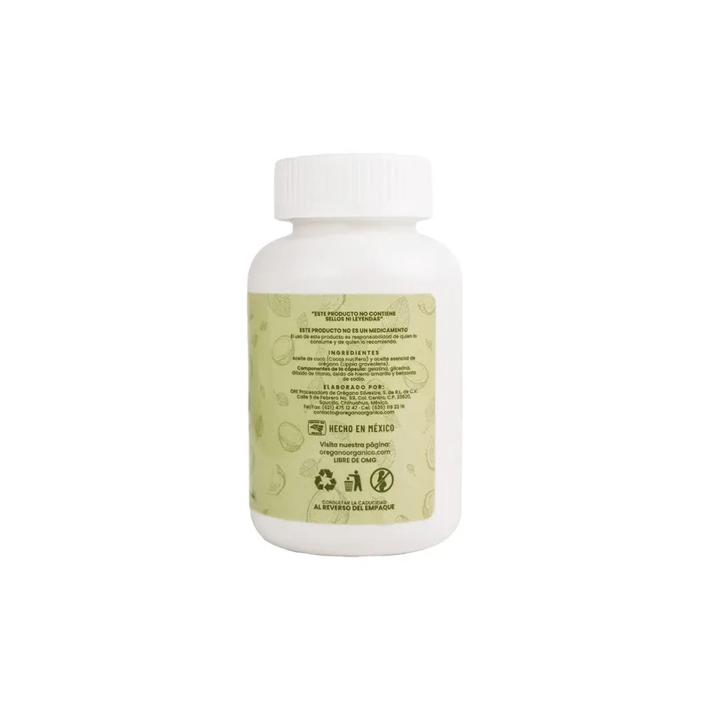 Aceite De Organo Y Aceite De Coco En Capsulas 100