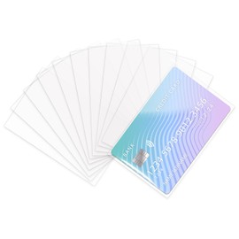Card Protector Sleeves 3.5 x 2.3 Inch Clear Plastic Card Holder Soft ID Card Protector for Playing Cards, Sports Cards, Pack of 50