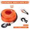 SPARKWHIZ Synthetic Winch Rope Cable Kit: 1/2" x 100 ft