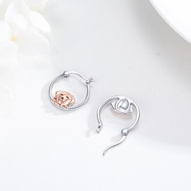 JUSTKIDSTOY Dog Earrings for Women 925 Sterling Silver Cute Puppy Dog Hoop Earrings Pet Jewelry Birthday Gifts for Dog Lovers
