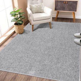 Zacoo 4x6 Rug for Living Room Washable Rugs Modern Area Rug for Bedroom Solid Rug Non Slip Carpet Throw Rugs Stain Resistant Ruggable Rugs Office Rug Classroom Rug 4'x6' Grey