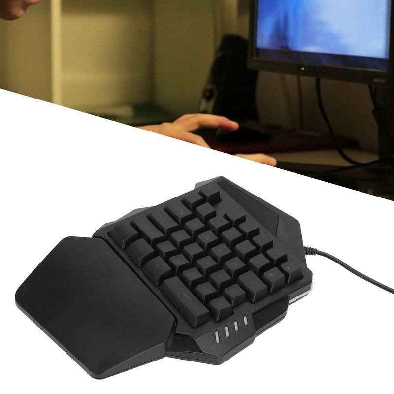 One Handed Gaming Keyboard RGB Backlight 35 Keys Ergonomic Portable