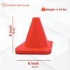 Versatile Heavy Duty 6in Agility Training Cones for Soccer, Football,