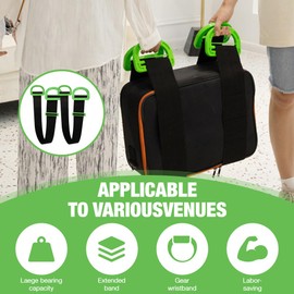 Mineup 2 Pack Adjustable Lifting Moving Straps, Single or Multi-Person Retractable Carrying Strap, Heavy Lifting Straps-600lbs Max, Carring Straps for Movers, Furniture, Boxes, Mattress