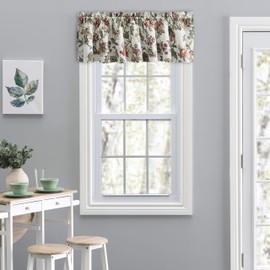 Ellis Curtain Madison Floral 58" x 15" Tailored Valance, Brick