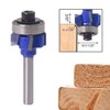 Mesee 4-Teeth R1 Round Over Router Bit, 1/4 Inch Shank