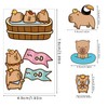 60 Sheets Capybara Temporary Tattoos, Waterproof Capybara Tattoo Stickers for