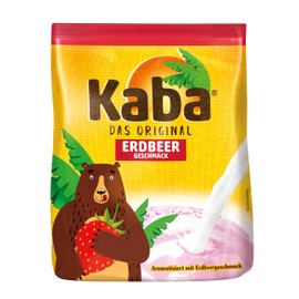 Kaba Erdbeer 400g Beutel Trinkpulver, das Original Erdbeermilch-Pulver zum Anrühren in kalter und warmer Milch