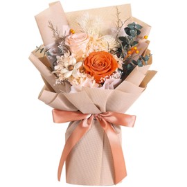 Jtoder Forever Flowers for Delivery, Preserved Flower Bouquets, Long Lasting Pink Roses, Gifts Bouquet for Mother Wife Girlfriend on Festivals Birthday Anniversary