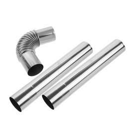 NOLITOY 1 Set Stainless Steel Exhaust Pipe Stainless Steel Tent Chimney Pipe Chimney Stove Pipe Hot Tent Stove Pipe Small Chimney Pipe Chimney Flue Chimney Tube Silver
