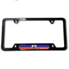 Haiti Flag Domed Carbon Look License Plate Frame -US Size-