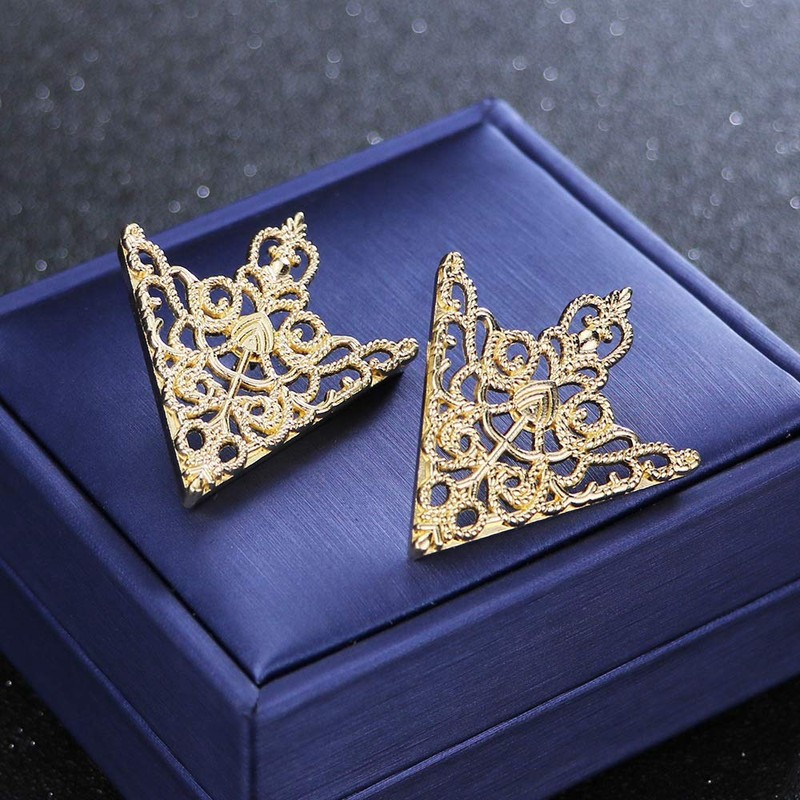 MXUHUI - Broche con diseño retro hueco y ángulo, diseño