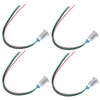 4 Sets PreWired Round LEDs Waterproof Dustproof 2-Color Common Cathode