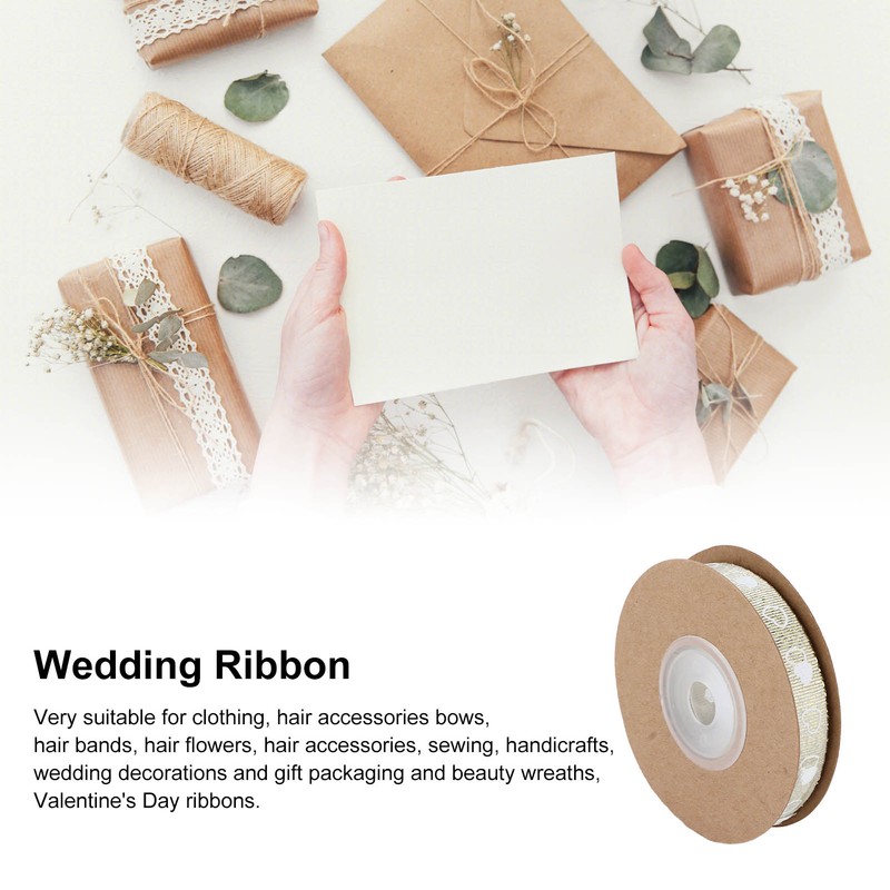 2 Pcs Love Printing Ribbon Washable DIY Crafts Wedding Gift