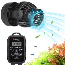 hygger Aquarium Wave Maker with Intelligent Controller, 5 Wave Modes Adjustable Water Flow, Magnetic DC 12V Quiet Aquarium Powerhead for Freshwater Saltwater Coral Reef Tank, 1500GPH