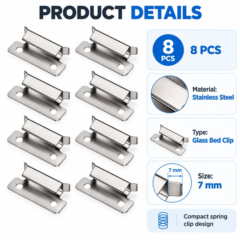 3D Printer Glass Bed Clips for Ender 3 and CR-10