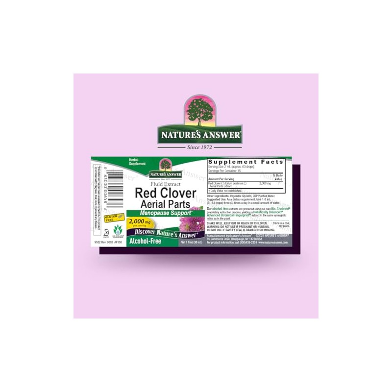 Nature's Answer | Red Clover, 2 000 Mg, 1 Oz