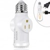 1 Pack, Light Socket to Plug Adapter,Light Bulb Outlet Adapter,Convert