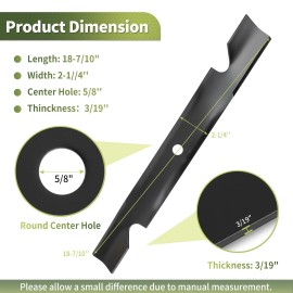 Unbranded 115-9650-03 Mower Blades Fit Toro Timecutter 54" Deck, Replaces 115-4999 3pk