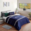 Lacoste Big Croc 3-Pc. 100% Percale Cotton Comforter Set, Navy,