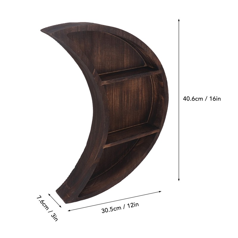Moon Shelf Room Decor Wall Mounted Crescent Moon Shelf Wooden