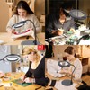 HISUEKIG 10X Magnifying Glass with Light and Stand, 5 Color