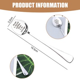 Engraved Stainless Steel Coffee Spoon - Unique Coffee Lovers Gift