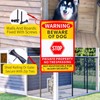 2 Pack Beware Of Dog Sign,12x8 Inch Rustproof Aluminium Metal