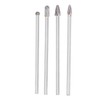 4Pcs Extended Carbide Rotating Burr Set 1/4in Shank Tungsten Steel