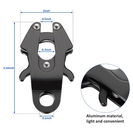 Reginary 2 Pcs Frog Clip Dog Leash Clip for Linking Black Pet Collar Clasp Quick Release Frog Cable Dog Leash Buckle Dog Chain Buckle Replacement Clasp