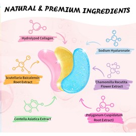 Onespring Mascarillas Para Ojos(36 Pares)- Cafeína, Retinol, Oro De 24 Quilates Para Bolsas, Ojeras, Arrugas Y Líneas De Expresión - Almohadillas De Gel Reafirmantes Para Ojos, Ideales Para Regalar