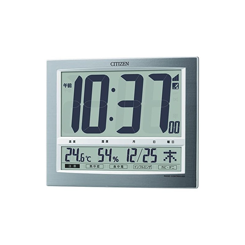 Rhythm Citizen 8RZ140-019 Wall Clock, Dual Use, Radio Clock with