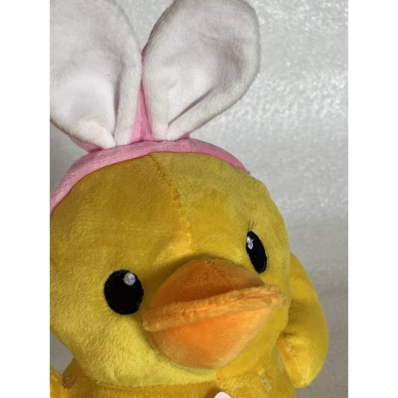 Way To Celebrate 9" Duck With Bunny Ears Plush Stuffed