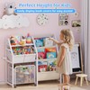 Kids Bookshelf and Toy Storage Organizer - 3 Tier Book