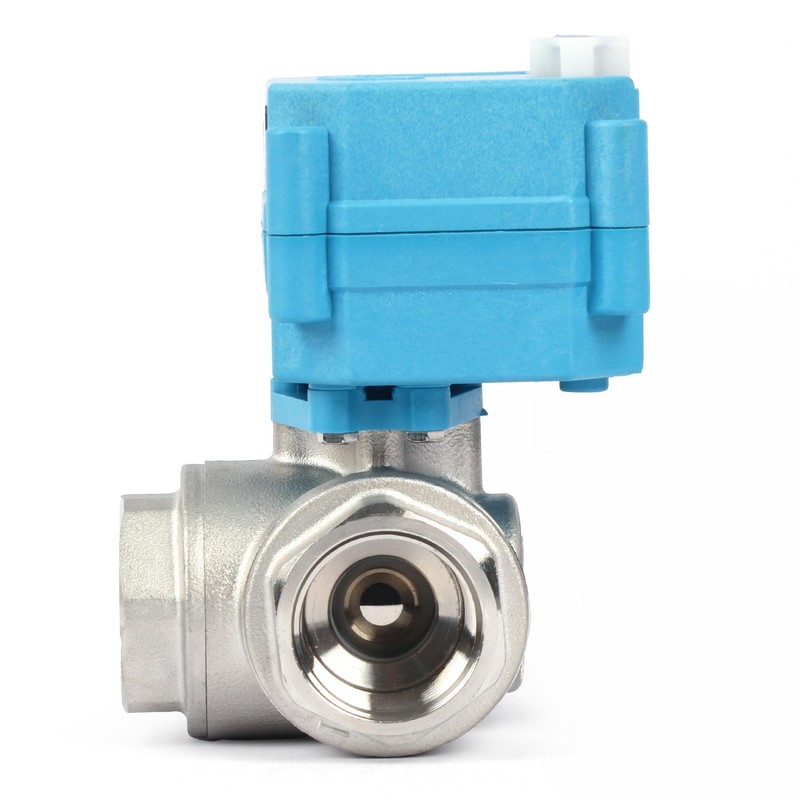 U.S. Solid 3/4" 3 Way Stainless Steel Motorized Ball Valve
