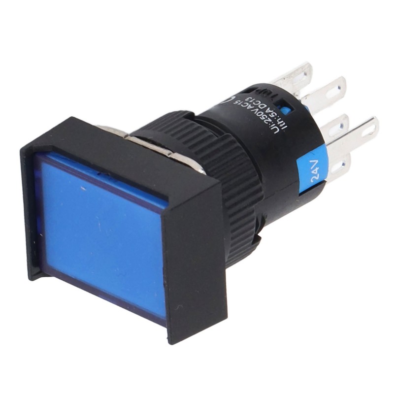 25Pcs Push Button Switch Self Locking AC DC 24V Accessory